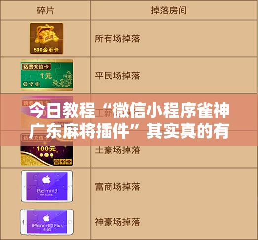 今日教程“微信小程序雀神广东麻将插件”其实真的有挂