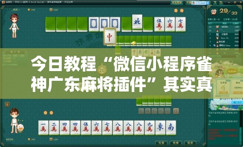今日教程“微信小程序雀神广东麻将插件”其实真的有挂